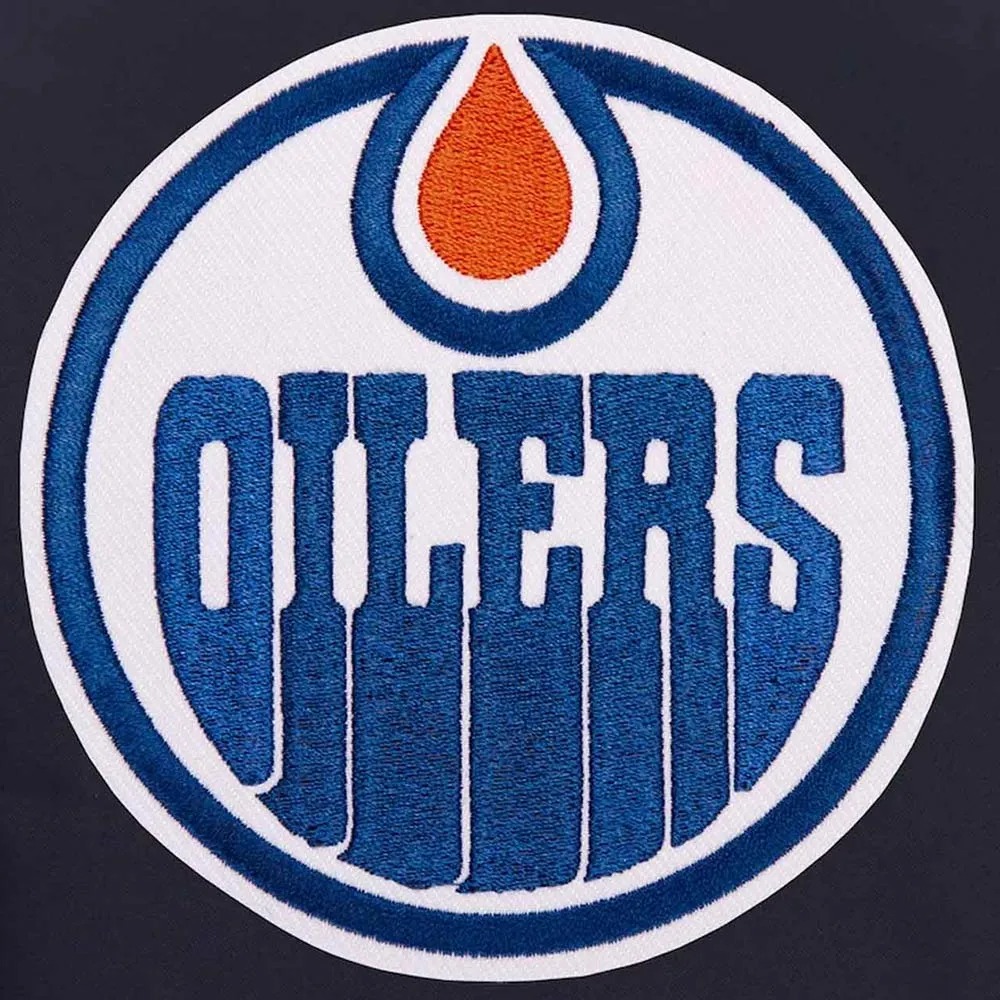 Edmonton Oilers Varsity Navy Wool Jacket 2 Edmonton Oilers Varsity Navy Wool Jacket