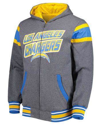 Gray Los Angeles Chargers Extreme Hoodie - Modajacket