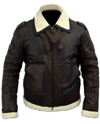 Fallout 4 Bomber Shearling Leather Jacket - Modajacket