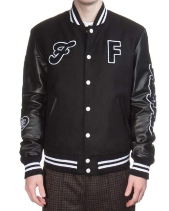 Family First Black Varsity Jacket - Modajacket