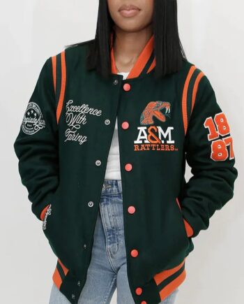 Florida A&M University 1887 Green Varsity Jacket - Modajacket