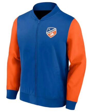 FC Cincinnati Orange and Blue Varsity Jacket - Modajacket