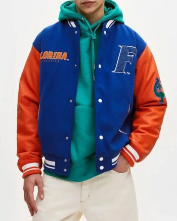 Florida Gators Royal Blue & Orange Letterman Jacket - Modajacket