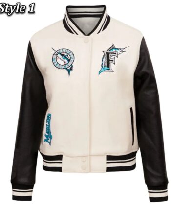 Retro Classic Rib Florida Marlins Varsity Jacket - Modajacket