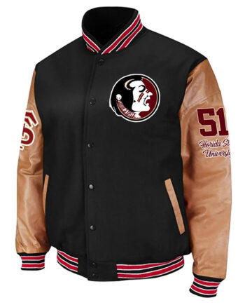 Florida State Seminoles Varsity Black and Brown Jacket - Modajacket