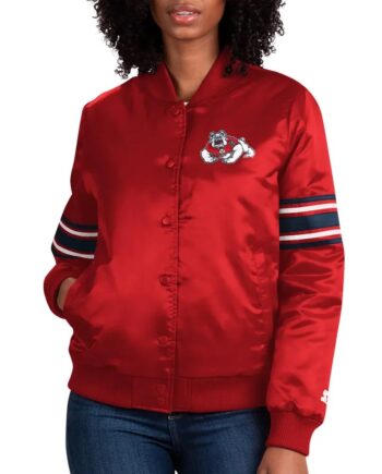 Fresno State Bulldogs Satin Jacket - Modajacket