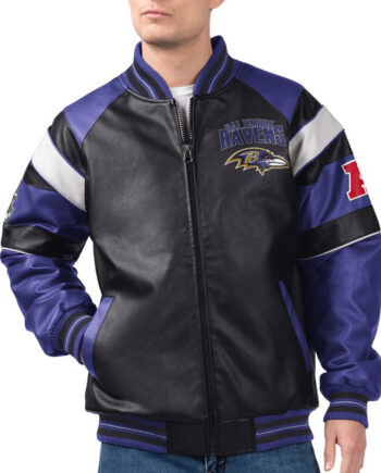 Baltimore Ravens G-III Faux Varsity Leather Jacket - Modajacket