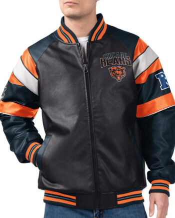 Chicago Bears G-III Faux Varsity Leather Jacket - Modajacket