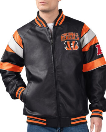 Cincinnati Bengals G-III Faux Varsity Leather Jacket - Modajacket