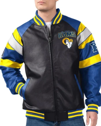 Los Angeles Rams G-III Faux Varsity Leather Jacket - Modajacket