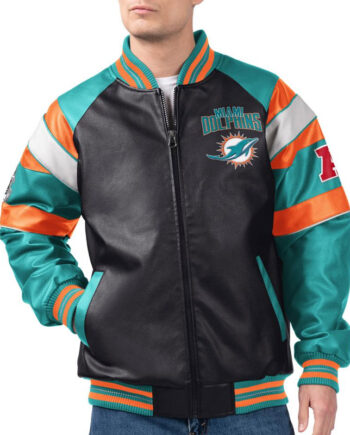 Miami Dolphins G-III Faux Varsity Leather Jacket - Modajacket
