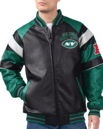 New York Jets G-III Faux Varsity Leather Jacket - Modajacket
