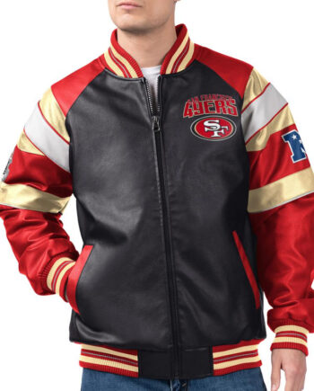 San Francisco 49ers G-III Faux Varsity Leather Jacket - Modajacket