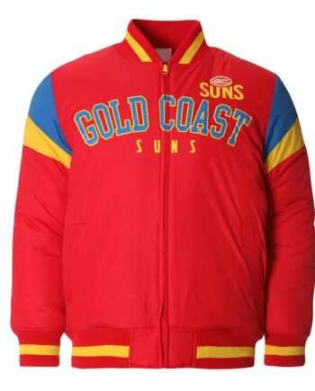 Gold Coast Suns Red Varsity Jacket - Modajacket