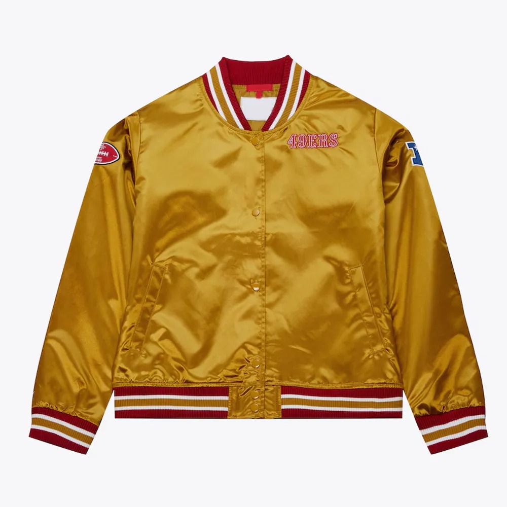 Faithful to The Bay San Francisco 49ers Gold Satin Jacket 1 Faithful to The Bay San Francisco 49ers Gold Satin Jacket - Modajacket