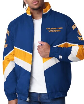 Golden State Warriors Captain Royal Varsity Satin Jacket - Modajacket