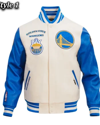 Retro Golden State Warriors Classic Rib Varsity Jacket - Modajacket