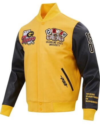 Grambling Tigers Homecoming Gold Varsity Jacket - Modajacket
