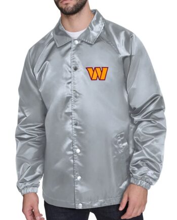 Washington Commanders Silver Coaches Jacket - Modajacket