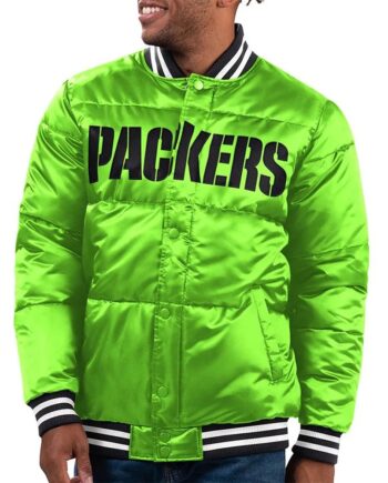 Green Bay Packers Bronx Fashion Bubble Puffer Jacket - Modajacket