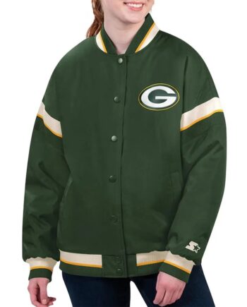 Green Bay Packers Tournament Green Varsity Jacket - Modajacket