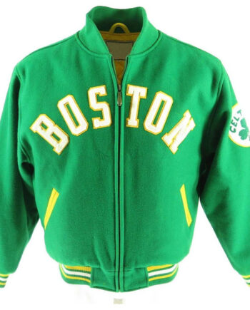 Varsity Boston Celtics 90s Green Wool Jacket - Modajacket