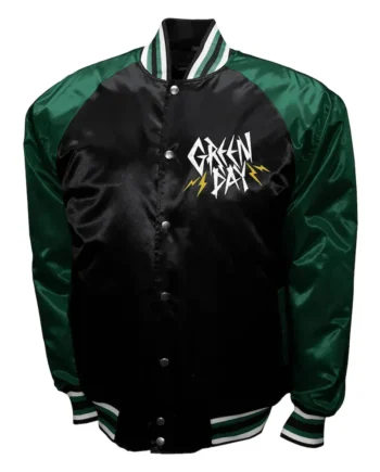 Green Day Power Black & Green Satin Jacket - Modajacket