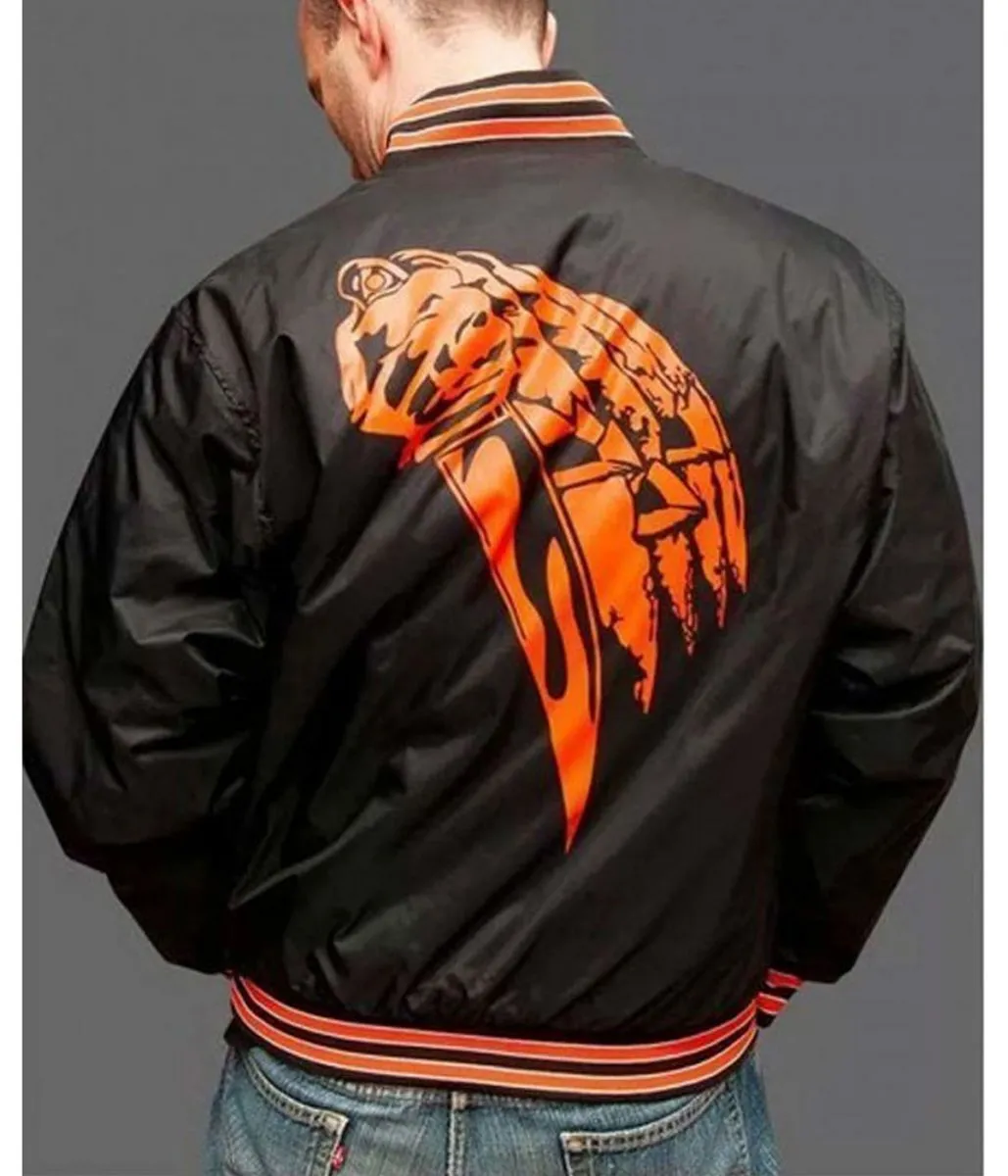 Halloween 78 Bomber Black Satin Jacket 1 Halloween 78 Bomber Black Satin Jacket - Modajacket