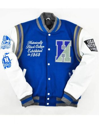 Varsity Hampton University Motto 2.0 Royal Blue Jacket - Modajacket