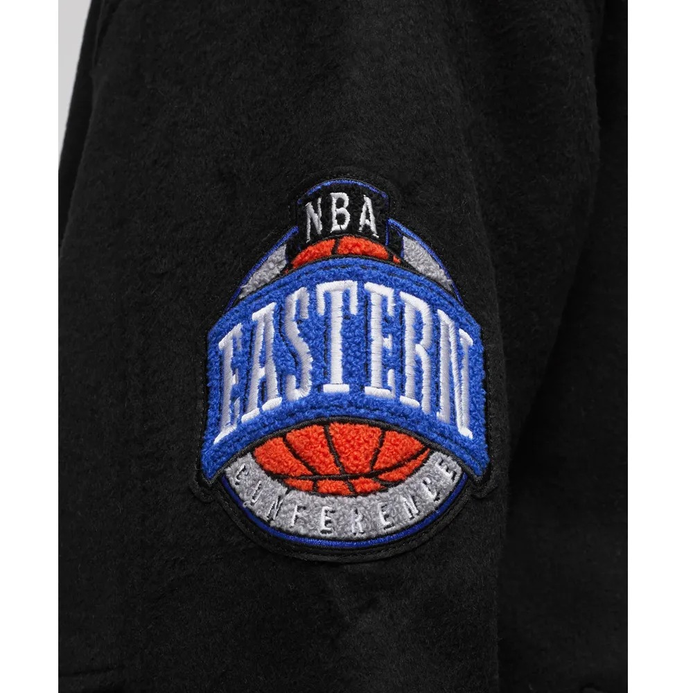 Miami Heat Hardwood Classics Black Varsity Wool Jacket 4 Miami Heat Hardwood Classics Black Varsity Wool Jacket