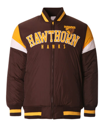 Hawthorn Hawks Fan Brown Varsity Jacket - Modajacket