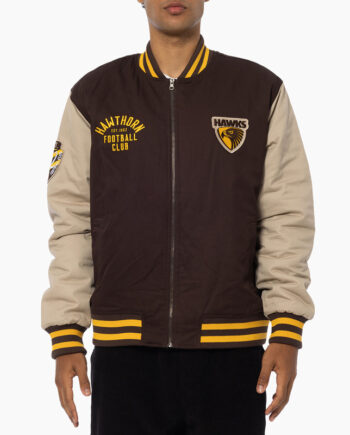 Hawthorn Hawks Lock Up Varsity Cotton Jacket - Modajacket