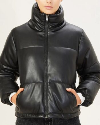 Puffer Lois Heartland Season 14 Black Leather Jacket - Modajacket