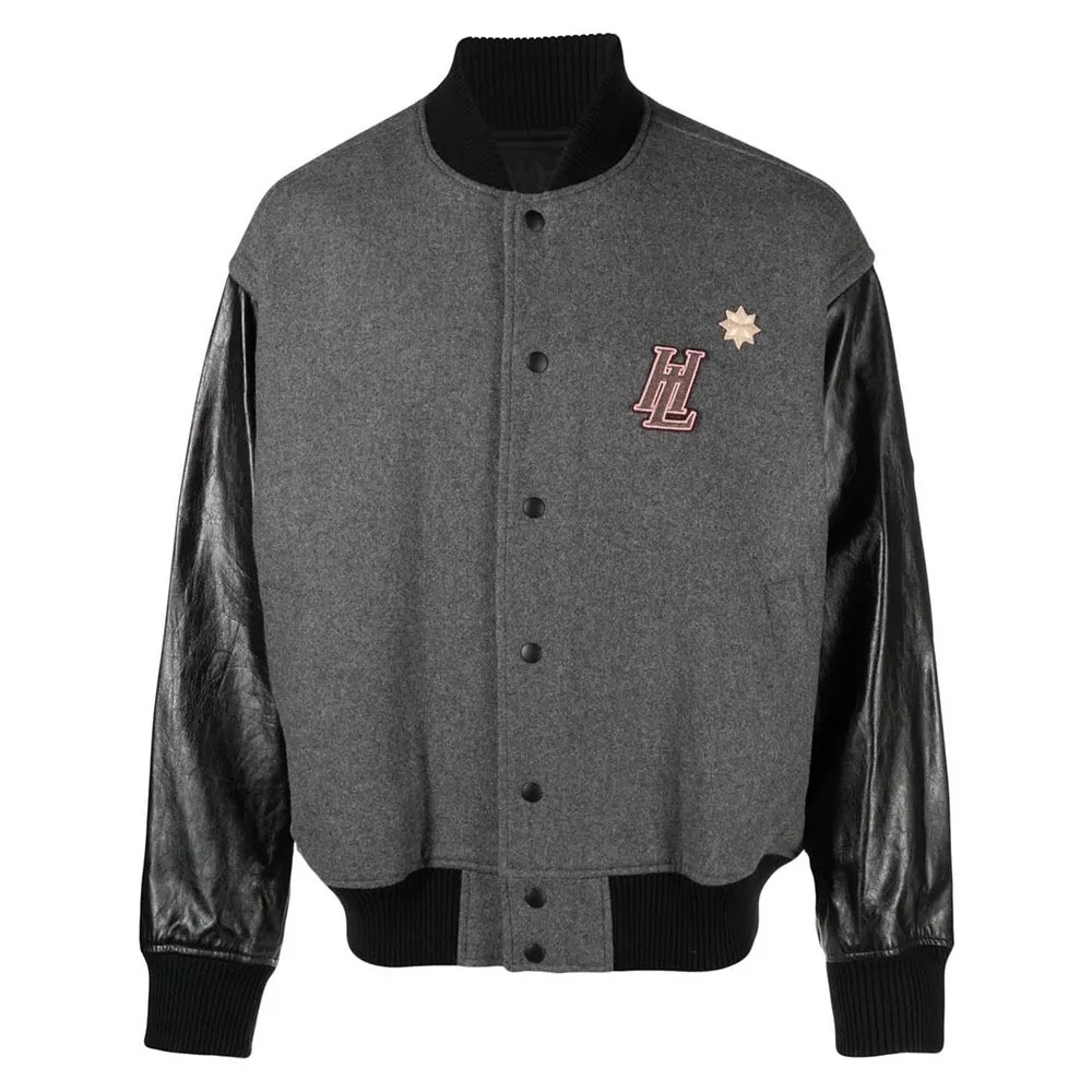 Helmut Lang Logo Varsity Bomber Jacket 1 Helmut Lang Logo Varsity Bomber Jacket - Modajacket