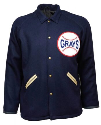 Varsity Homestead Grays 1935 Fingertip Blue Jacket - Modajacket