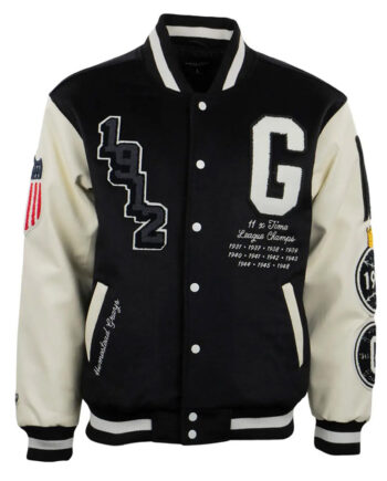 Homestead Grays Vintage Black/White Varsity Jacket - Modajacket