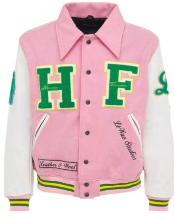 HF Homme Femme Pink Letterman Jacket - Modajacket