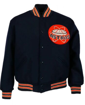 Varsity 1965 Houston Astros Black Wool Jacket - Modajacket
