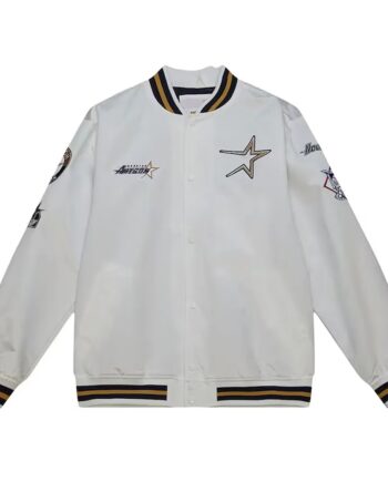 Houston Astros City Collection White Varsity Satin Jacket - Modajacket