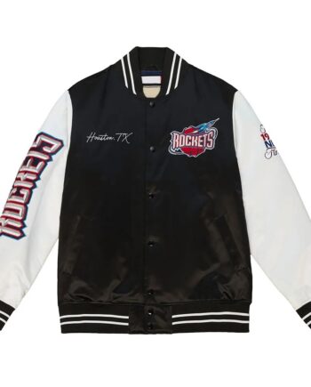 Team Origins Houston Rockets Varsity Satin Jacket - Modajacket