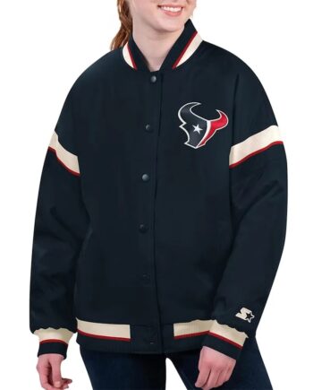 Houston Texans Tournament Navy Varsity Jacket - Modajacket