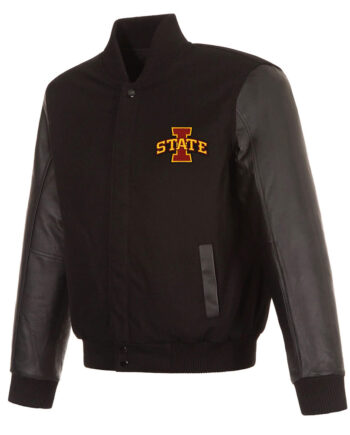 Black Iowa Hawkeyes Varsity Jacket - Modajacket