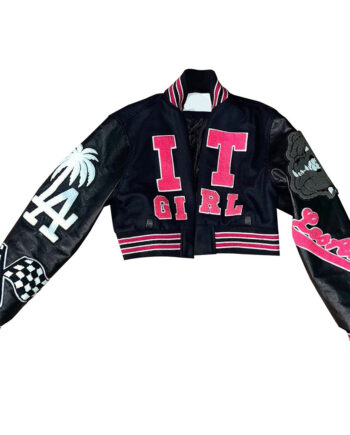 It Girl Marlenciaga Angel Varsity Jacket - Modajacket