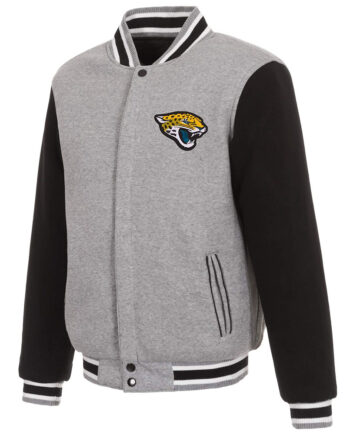 Varsity Gray/Black Jacksonville Jaguars Two-Tone Wool Jacket - Modajacket