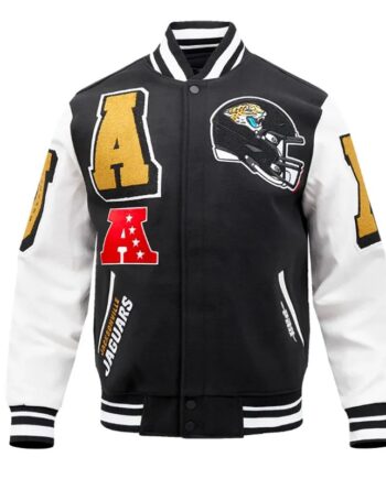 Jacksonville Jaguars Mashup Rib Varsity Wool/Leather Jacket - Modajacket