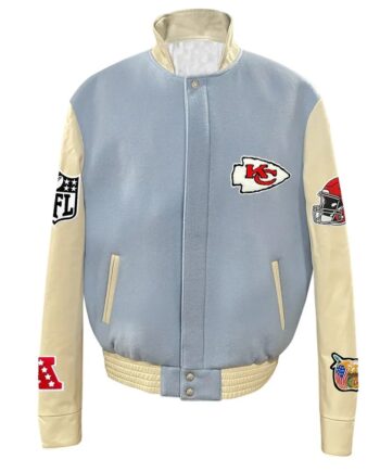 JH Kansas City Chiefs Varsity Baby Blue Jacket - Modajacket