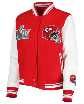 Red/White Kansas City Chiefs Mash Up Varsity Jacket - Modajacket