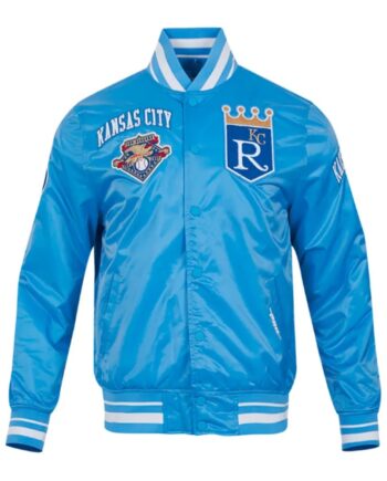 Kansas City Royals Retro Classic Rib Satin Jacket - Modajacket