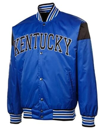 Big League Kentucky Wildcats Royal Satin Jacket - Modajacket