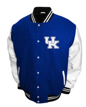 Kentucky Wildcats Graduate Royal and White Varsity Jacket - Modajacket
